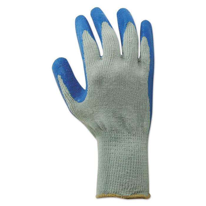 Rubber Palm Gloves, Gray/Blue, X-Large, 1 Dozen