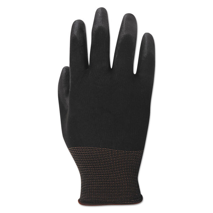 PU Palm Coated Gloves, Black, Size 8 (Medium), 1 Dozen