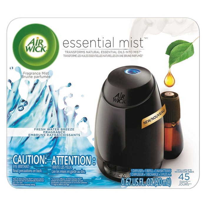 Essential Mist Starter Kit, Fresh Breeze, 0.67 oz, 4/Carton