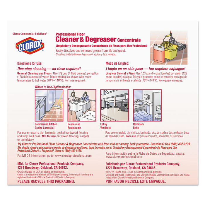 Professional Floor Cleaner and Degreaser Concentrate, 1 gal Bottle