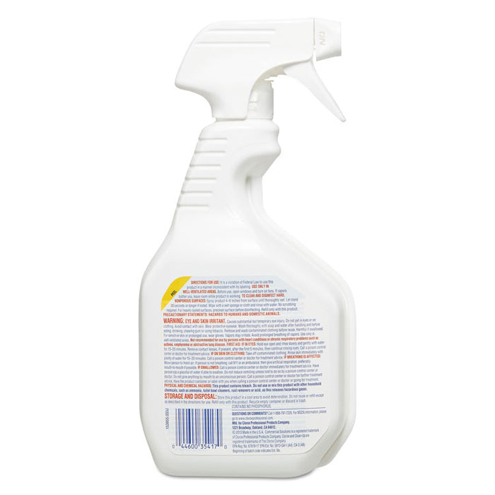 Clean-Up Disinfectant Cleaner with Bleach, 32oz Smart Tube Spray, 9/Carton
