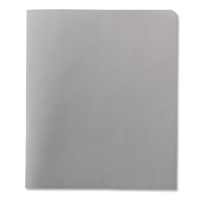 Two-Pocket Folder, Textured Paper, 100-Sheet Capacity, 11 x 8.5, White, 25/Box