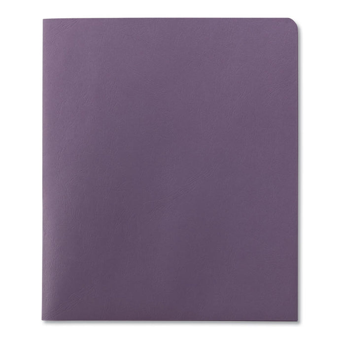 Two-Pocket Folder, Textured Paper, 100-Sheet Capacity, 11 x 8.5, Lavender, 25/Box