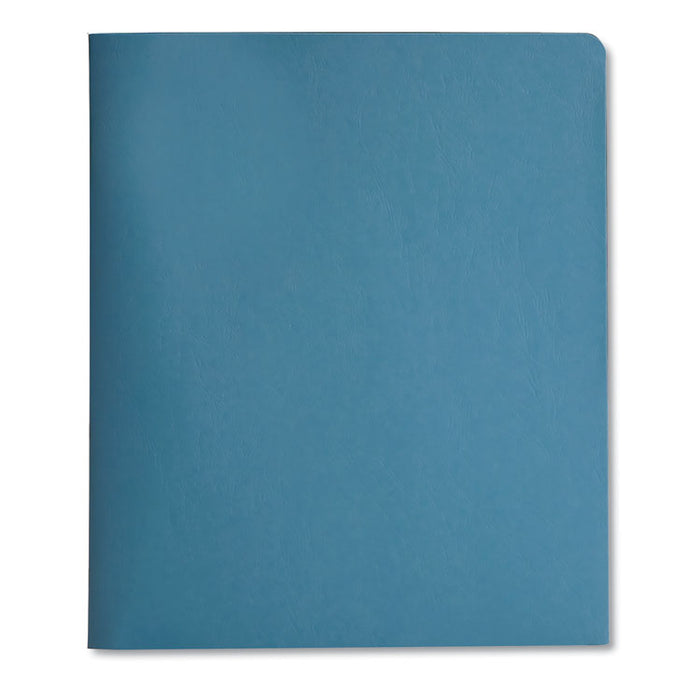 2-Pocket Folder w/Tang Fastener, Letter, 1/2" Cap, Blue, 25/Box