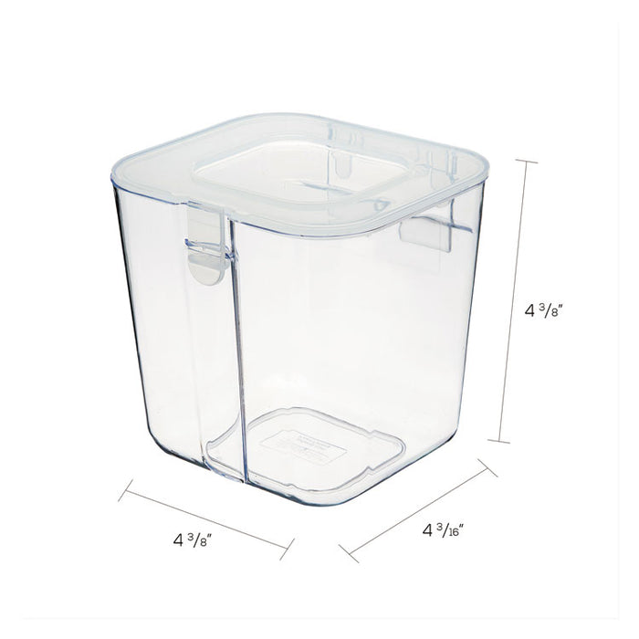Stackable Caddy Organizer, Small, Plastic, 4.33 x 4 x 4.38, White