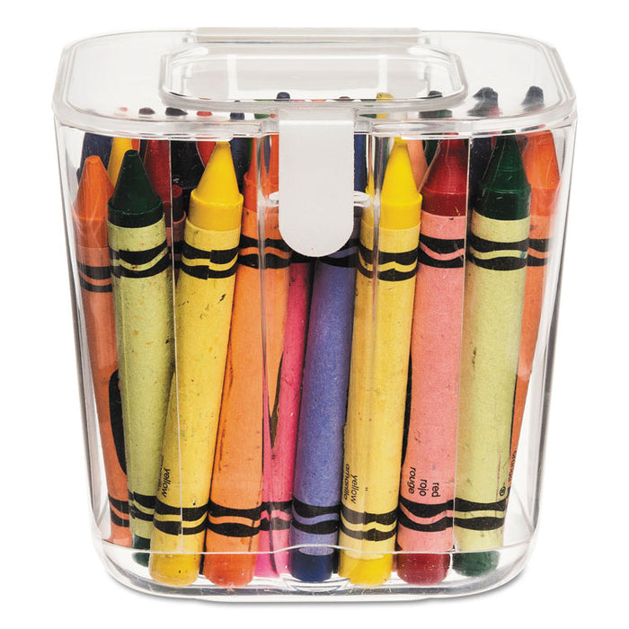 Stackable Caddy Organizer, Small, Plastic, 4.33 x 4 x 4.38, White