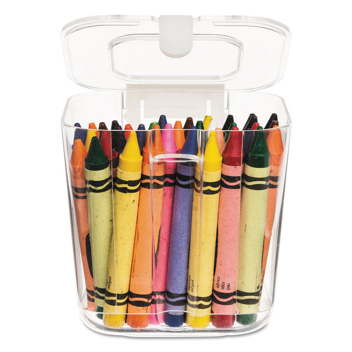 Stackable Caddy Organizer, Small, Plastic, 4.33 x 4 x 4.38, White