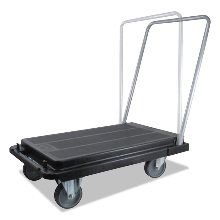 Heavy-Duty Platform Cart, 500 lb Capacity, 21 x 32.5 x 37.5, Black