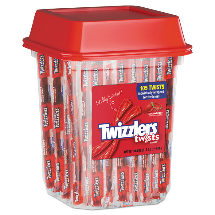 Strawberry Twizzlers Licorice, Individually Wrapped, 2lb Tub