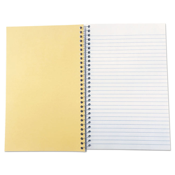 Wirebound Notebook, 3 Subject, Medium/College Rule, Black Cover, 9.5 x 6, 120 Sheets