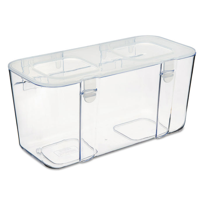 Stackable Caddy Organizer, Medium, Plastic, 8.8 x 4 x 4.38, White