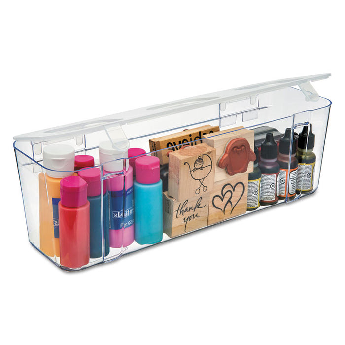 Stackable Caddy Organizer Containers, Large, Clear