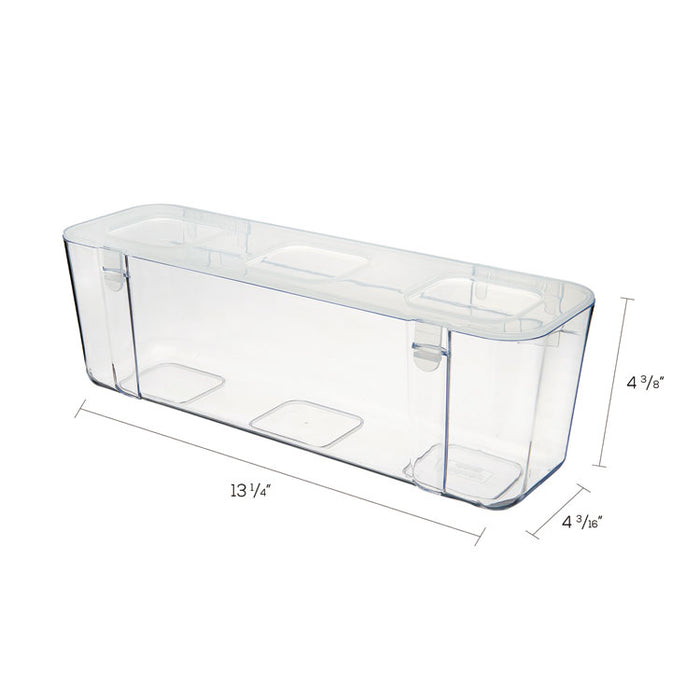 Stackable Caddy Organizer Containers, Large, Clear