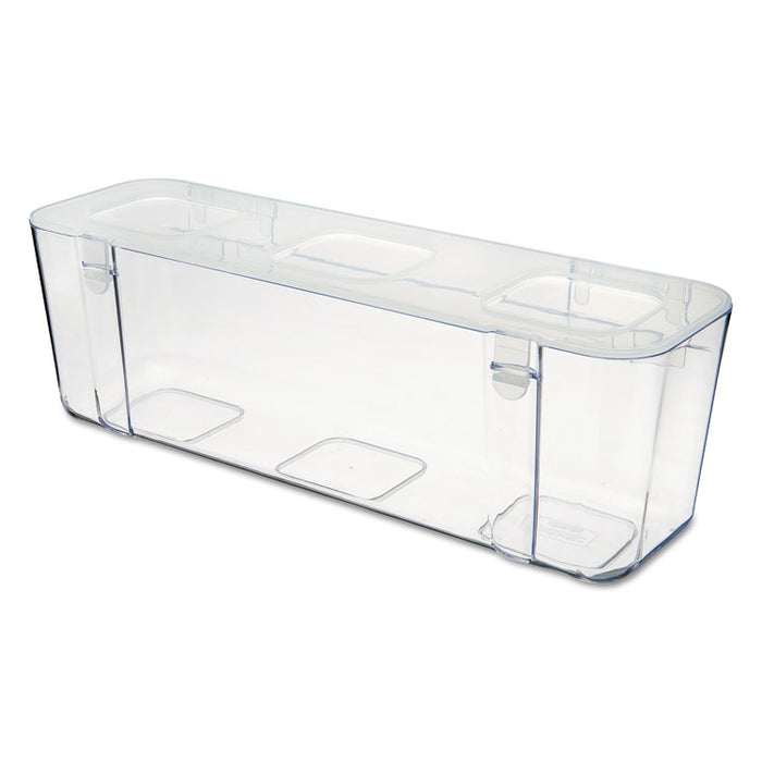 Stackable Caddy Organizer Containers, Large, Clear