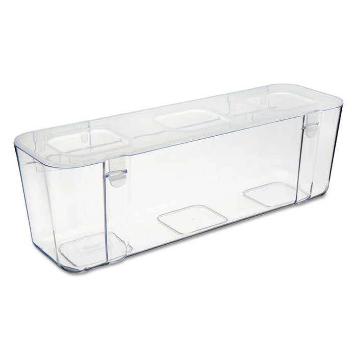 Stackable Caddy Organizer Containers, Large, Clear