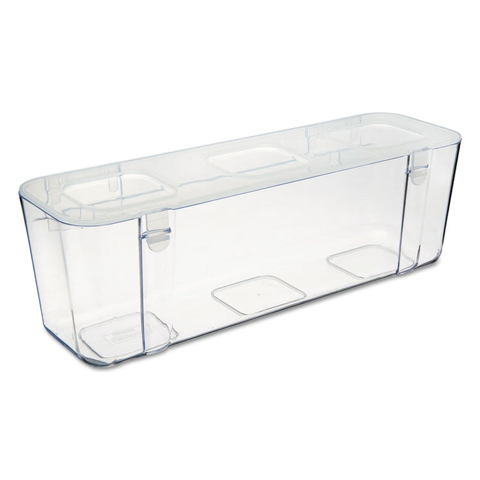 Stackable Caddy Organizer Containers, Large, Clear