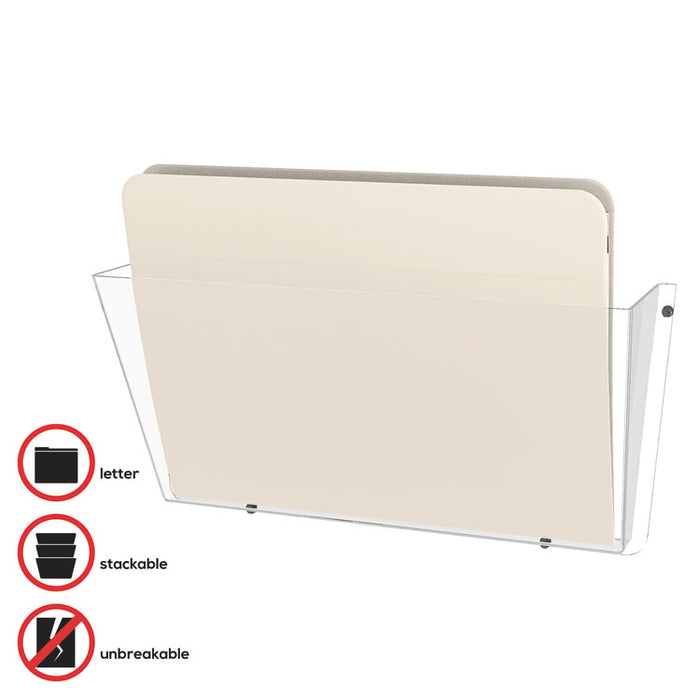 Unbreakable DocuPocket Wall File, Letter, 14 1/2 x 3 x 6 1/2, Clear