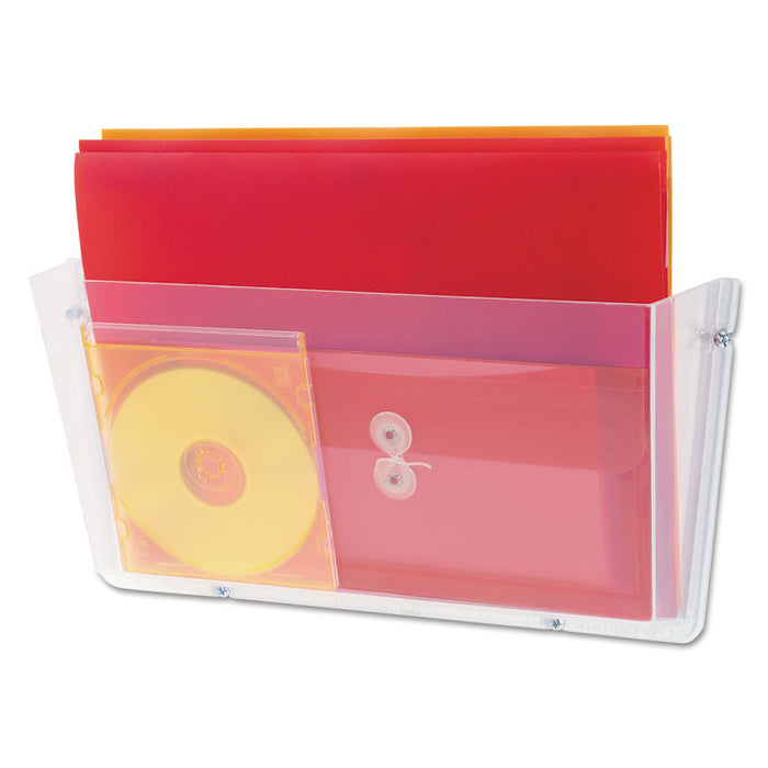 Unbreakable DocuPocket Wall File, Letter, 14 1/2 x 3 x 6 1/2, Clear