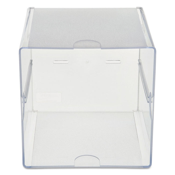 Stackable Cube Organizer, 1 Compartment, 6 x 6 x 6, Plastic, Clear