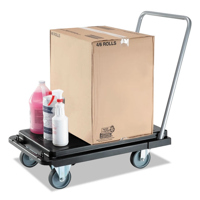 Heavy-Duty Platform Cart, 500 lb Capacity, 21 x 32.5 x 37.5, Black