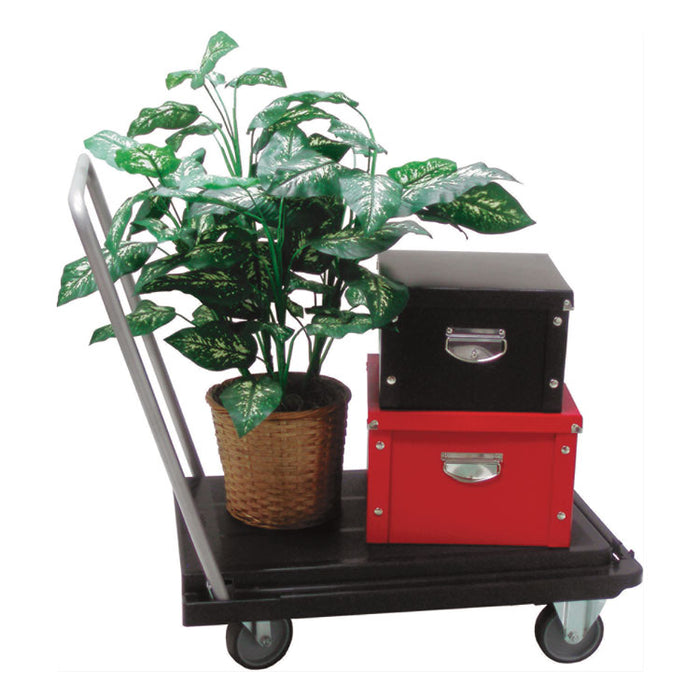 Heavy-Duty Platform Cart, 500 lb Capacity, 21 x 32.5 x 37.5, Black