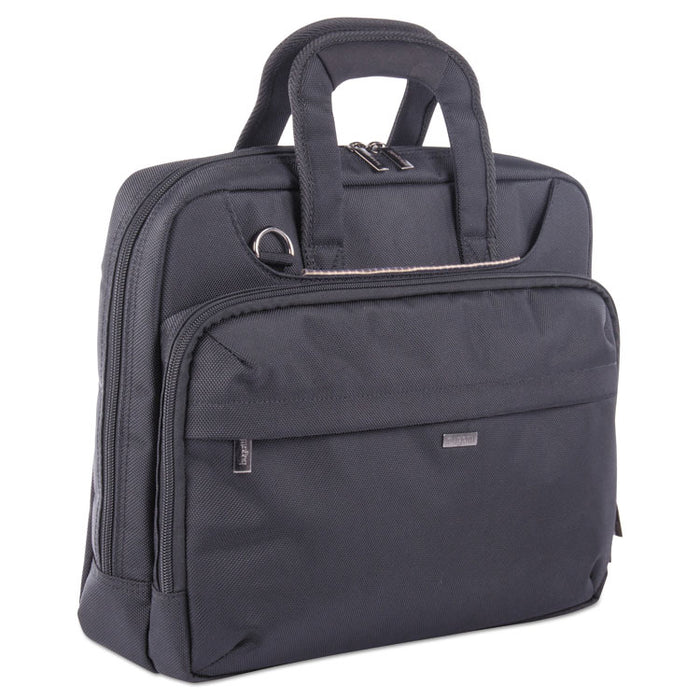 Mitchell Executive Briefcase, 16" x 4" x 12.25", Ballistic Nylon, Black