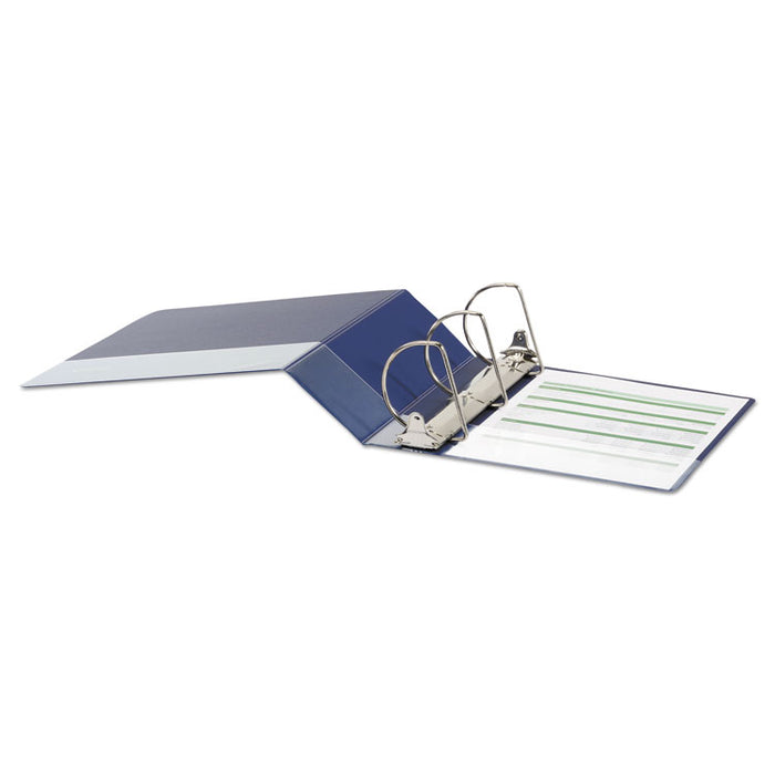 Deluxe Non-View D-Ring Binder with Label Holder, 3 Rings, 4" Capacity, 11 x 8.5, Royal Blue