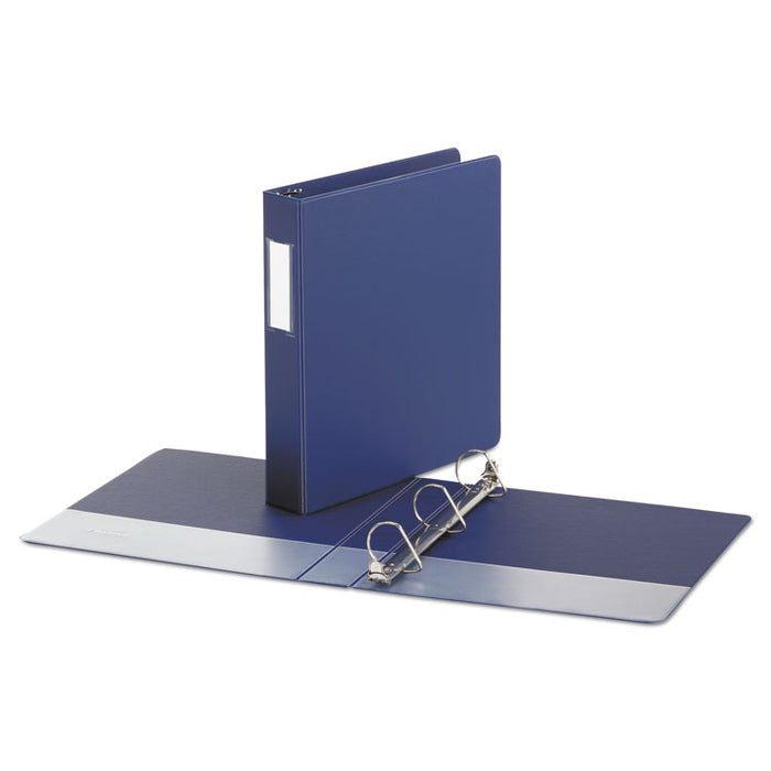 Deluxe Non-View D-Ring Binder with Label Holder, 3 Rings, 1.5" Capacity, 11 x 8.5, Royal Blue