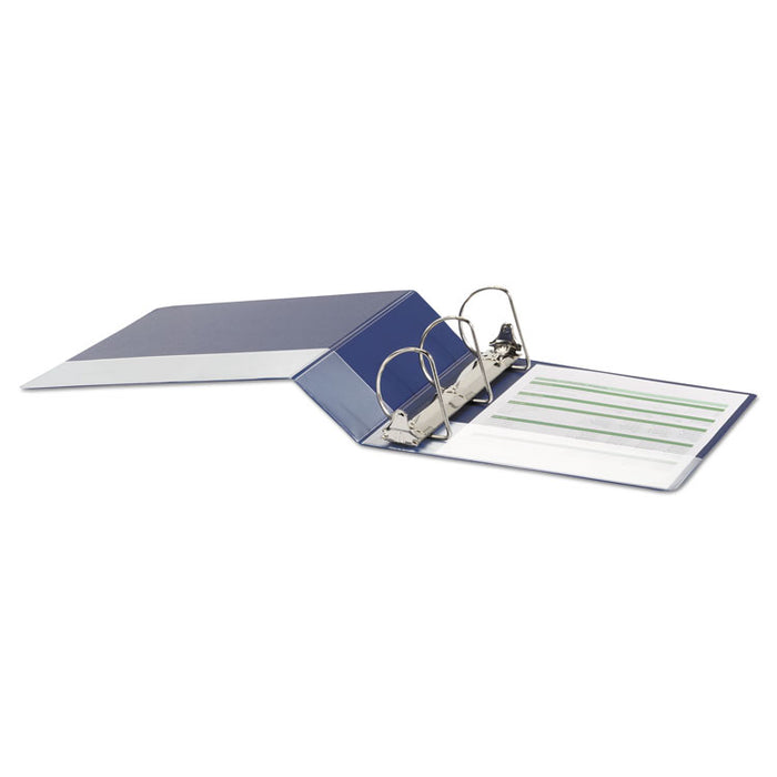 Deluxe Non-View D-Ring Binder with Label Holder, 3 Rings, 3" Capacity, 11 x 8.5, Royal Blue