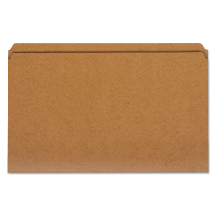 Reinforced Kraft Top Tab File Folders, Straight Tabs, Legal Size, 0.75" Expansion, Brown, 100/Box