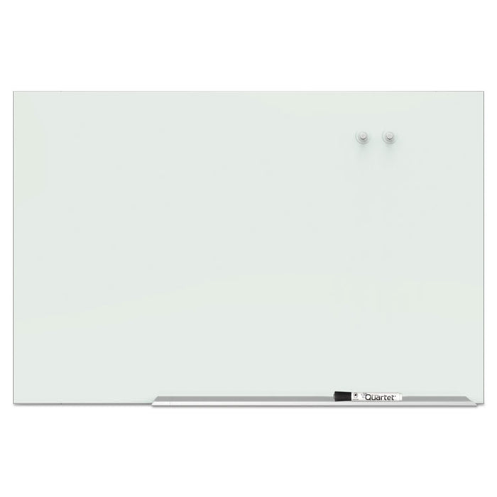 Element Framed Magnetic Glass Dry-Erase Boards, 50" x 28", Aluminum Frame