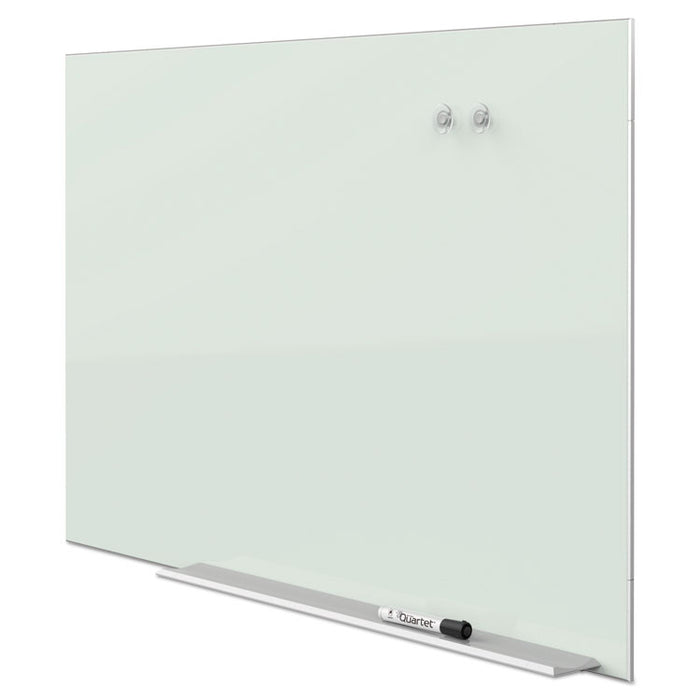 Element Framed Magnetic Glass Dry-Erase Boards, 74" x 42", Aluminum Frame