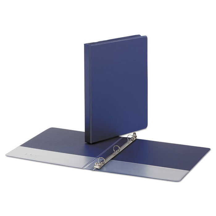 Economy Non-View Round Ring Binder, 3 Rings, 0.5" Capacity, 11 x 8.5, Royal Blue