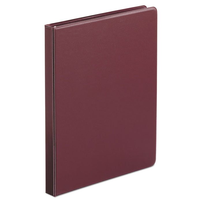 Economy Non-View Round Ring Binder, 3 Rings, 0.5" Capacity, 11 x 8.5, Burgundy