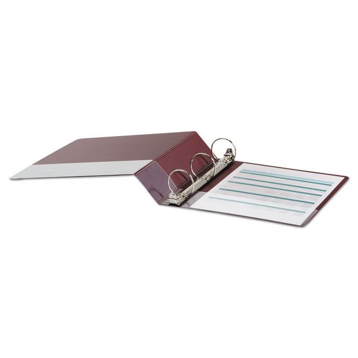 Economy Non-View Round Ring Binder, 3 Rings, 2" Capacity, 11 x 8.5, Burgundy