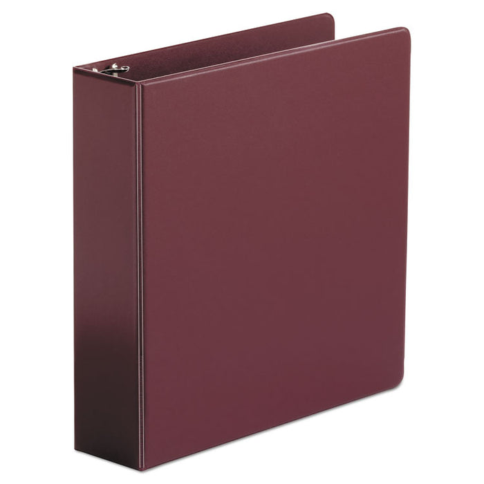 Economy Non-View Round Ring Binder, 3 Rings, 2" Capacity, 11 x 8.5, Burgundy
