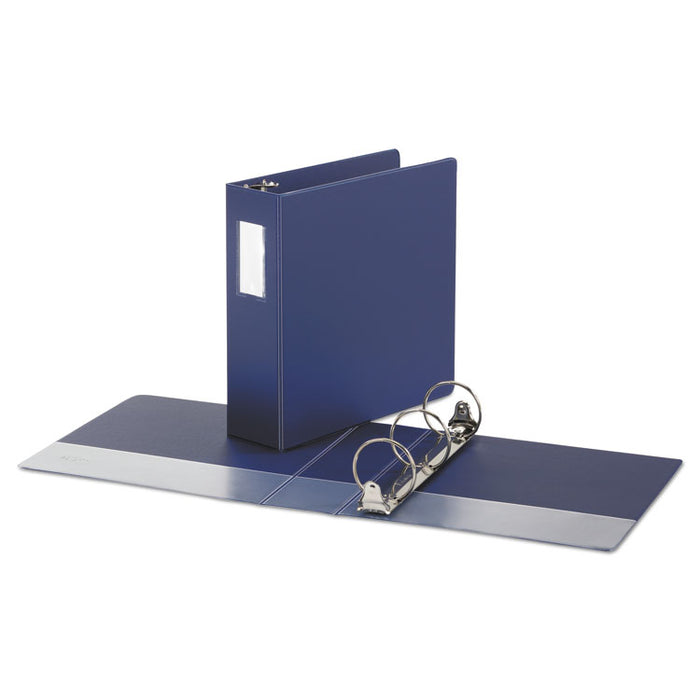 Economy Non-View Round Ring Binder, 3 Rings, 3" Capacity, 11 x 8.5, Royal Blue