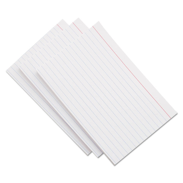 Ruled Index Cards, 3 x 5, White, 500/Pack