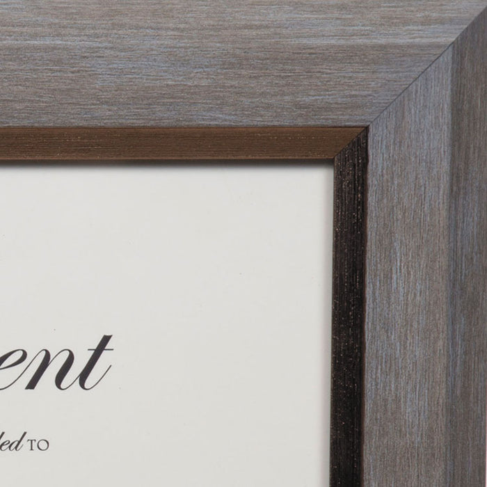 2-Tone Document Frame, 8.5 x 11 Insert, Gray/Gold Frame