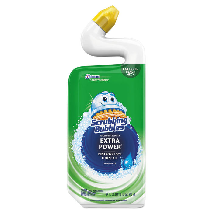 Extra Power Toilet Bowl Cleaner, Rainshower, 24 oz Bottle, 2/Pack