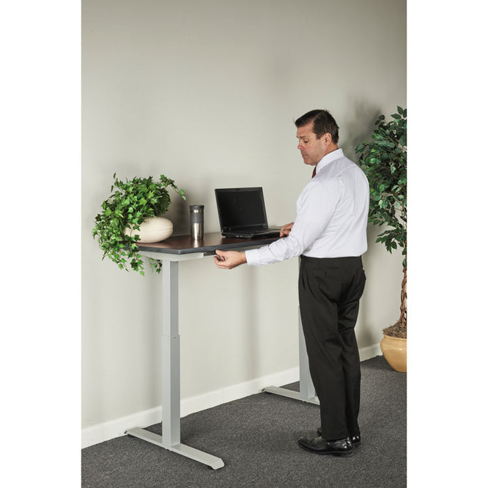 2-Stage Electric Adjustable Table Base, 27.5" to 47.2" High, Gray