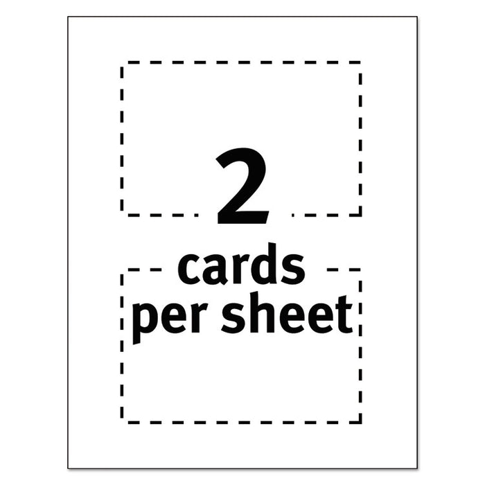 Printable Postcards, Laser, 80 lb, 4 x 6, Uncoated White, 80 Cards, 2 Cards/Sheet, 40 Sheets/Box