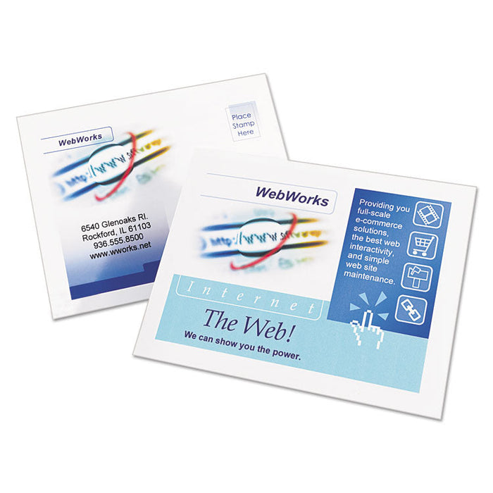 Postcards for Inkjet Printers, 4 1/4 x 5 1/2, Matte White, 4/Sheet, 200/Box