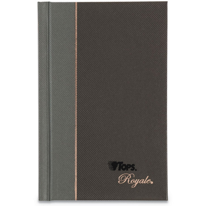 Royale Casebound Business Notebook, College, Black/Gray, 5.5 x 3.5, 96 Sheets