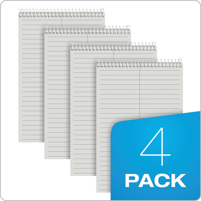 Prism Steno Pads, Gregg Rule, Gray Cover, 80 Gray 6 x 9 Sheets, 4/Pack