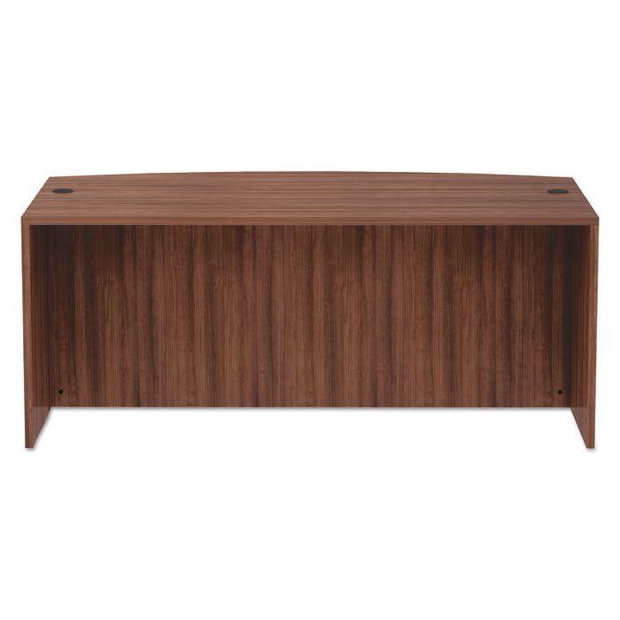 Alera Valencia Series Bow Front Desk Shell, 71w x 41.38d x 29.63h, Modern Walnut