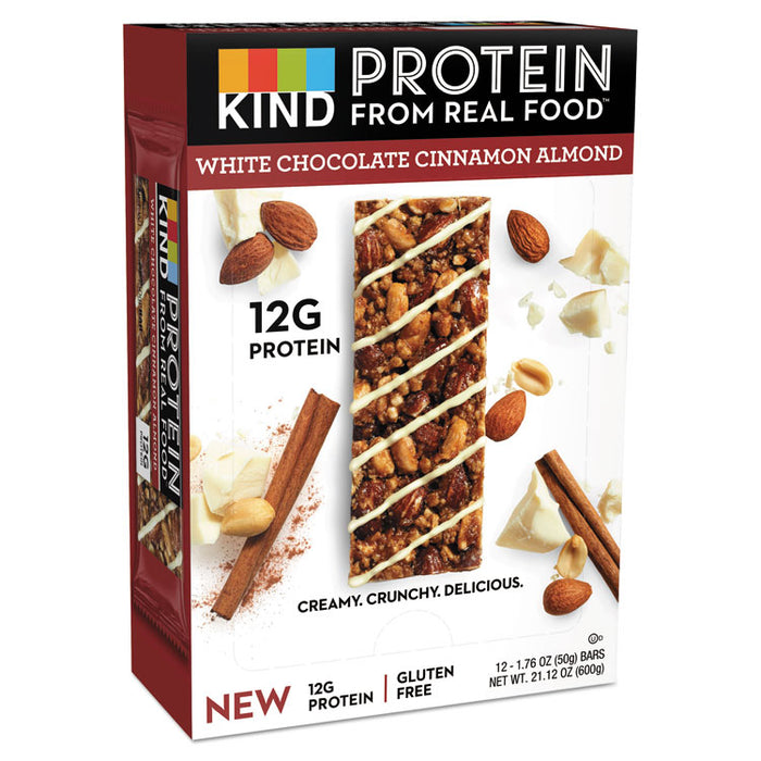 Protein Bars, White Chocolate Cinnamon Almond, 1.76 oz, 12/Pack