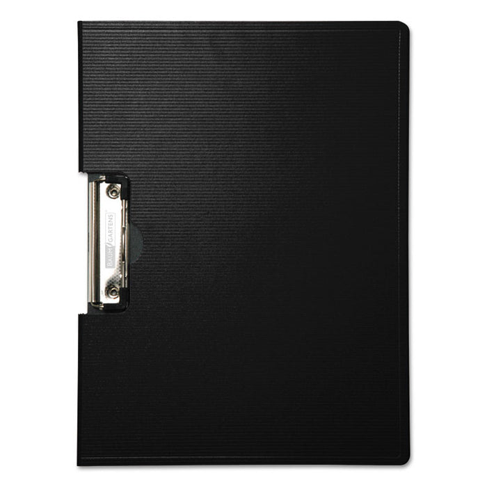 Portfolio Clipboard with Low-Profile Clip, Landscape Orientation, 0.5" Clip Capacity, Holds 11 x 8.5 Sheets, Black