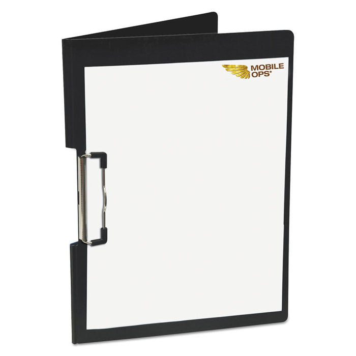Portfolio Clipboard with Low-Profile Clip, Landscape Orientation, 0.5" Clip Capacity, Holds 11 x 8.5 Sheets, Black