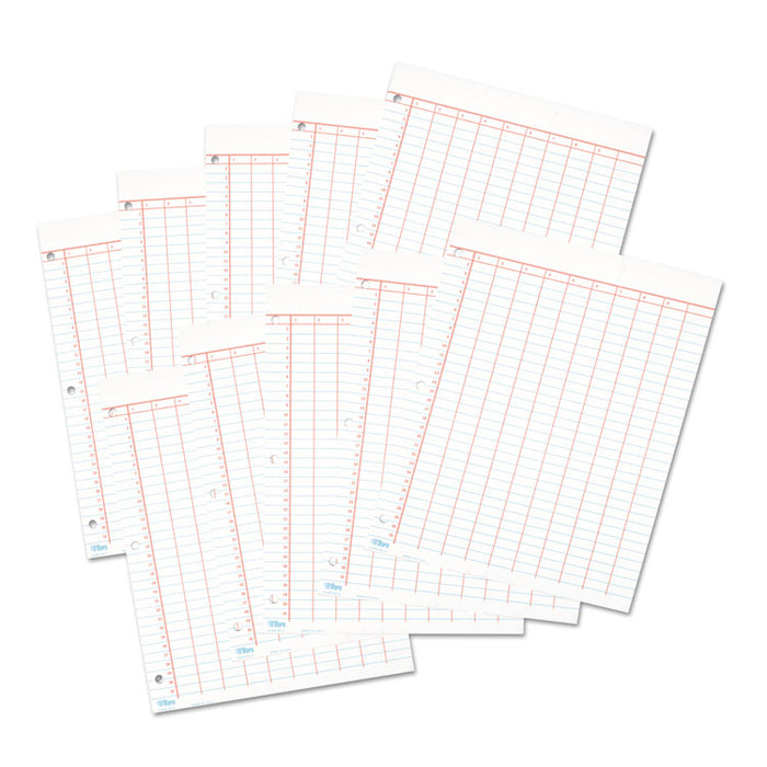 Data Pad w/Numbered Column Headings, 11 x 8.5, White, 50 Sheets